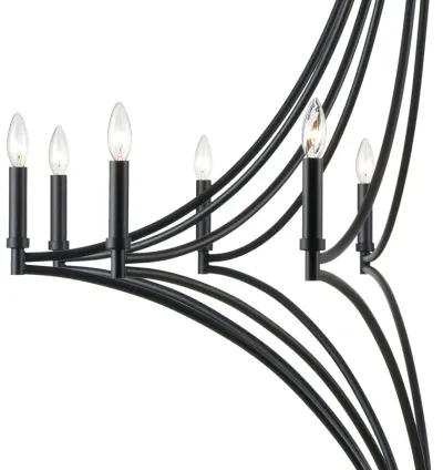 Spanish Villa 48" Wide 12-Light Chandelier - Charcoal