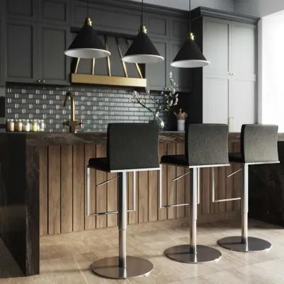 Amalfi Black on Black Steel Barstool