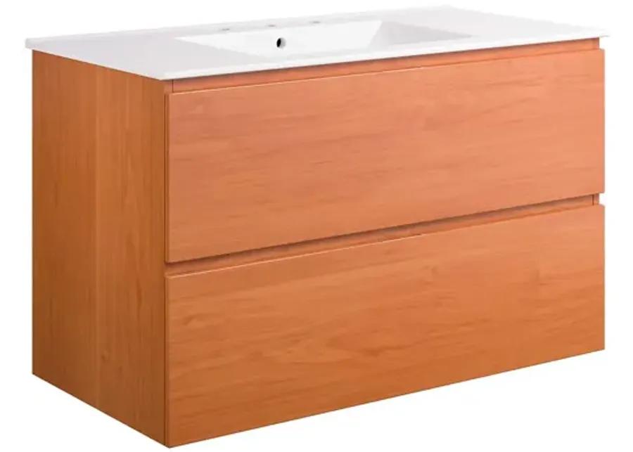 Scenic 36" Wall-Mount Bathroom Vanity