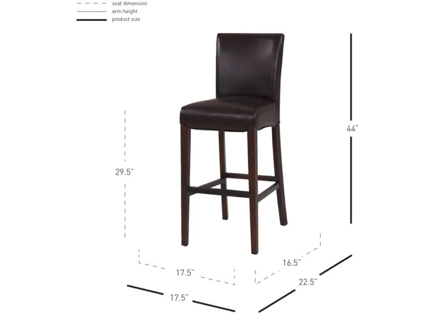 milton bonded leather bar stool, coffee bean