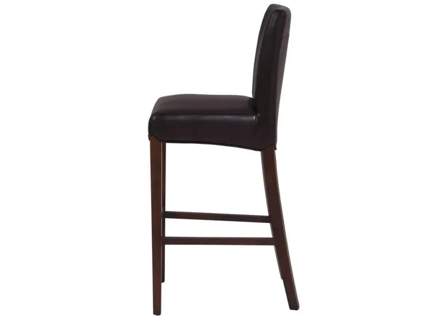 milton bonded leather bar stool, coffee bean