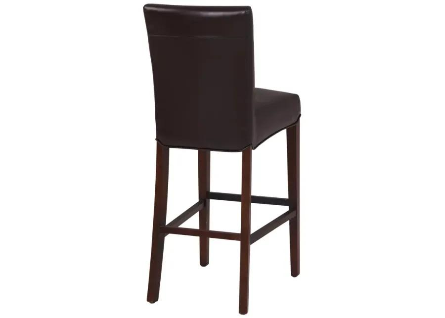 milton bonded leather bar stool, coffee bean