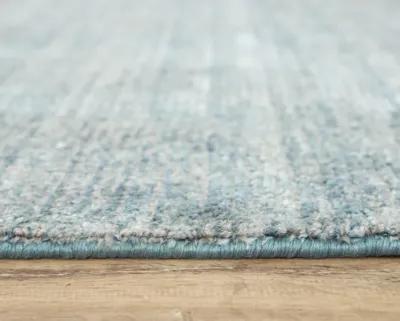 Grand Haven Aqua Solid Wool/Tencel 9'x12' Rectangle Rug