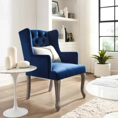 Realm French Vintage Dining Performance Velvet Armchair