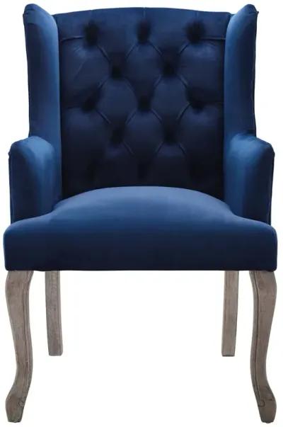 Realm French Vintage Dining Performance Velvet Armchair