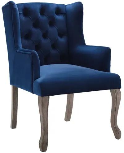 Realm French Vintage Dining Performance Velvet Armchair