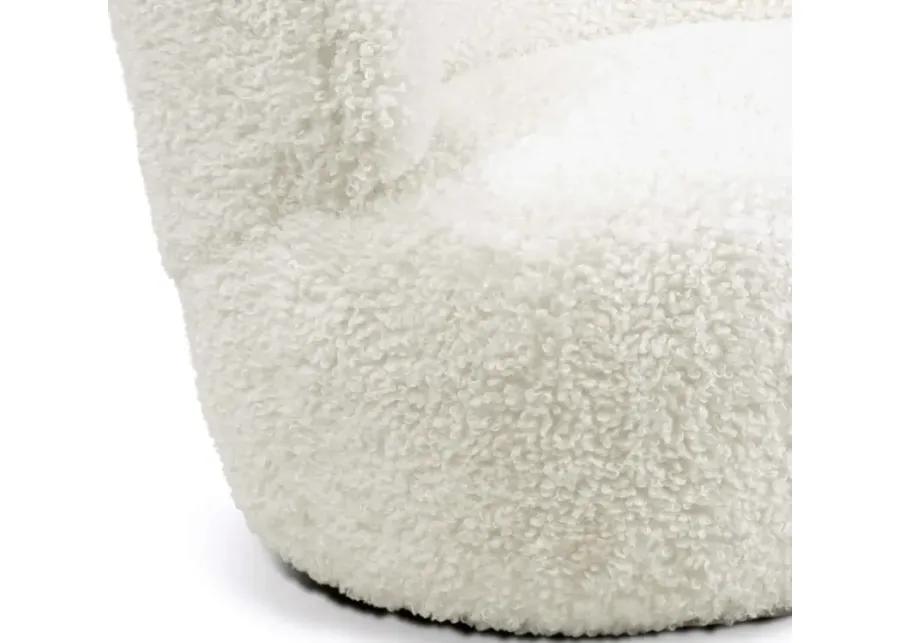 Myra Swivel Chair (Boucle Faux Wool)