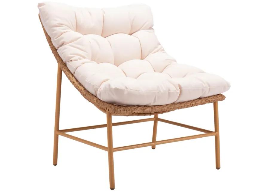 Merilyn Accent Chair Beige & Natural