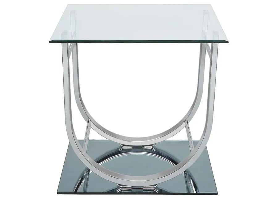 Danville U-shaped End Table Chrome