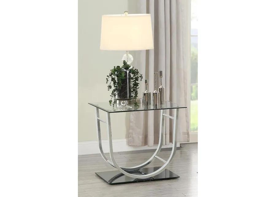 Danville U-shaped End Table Chrome