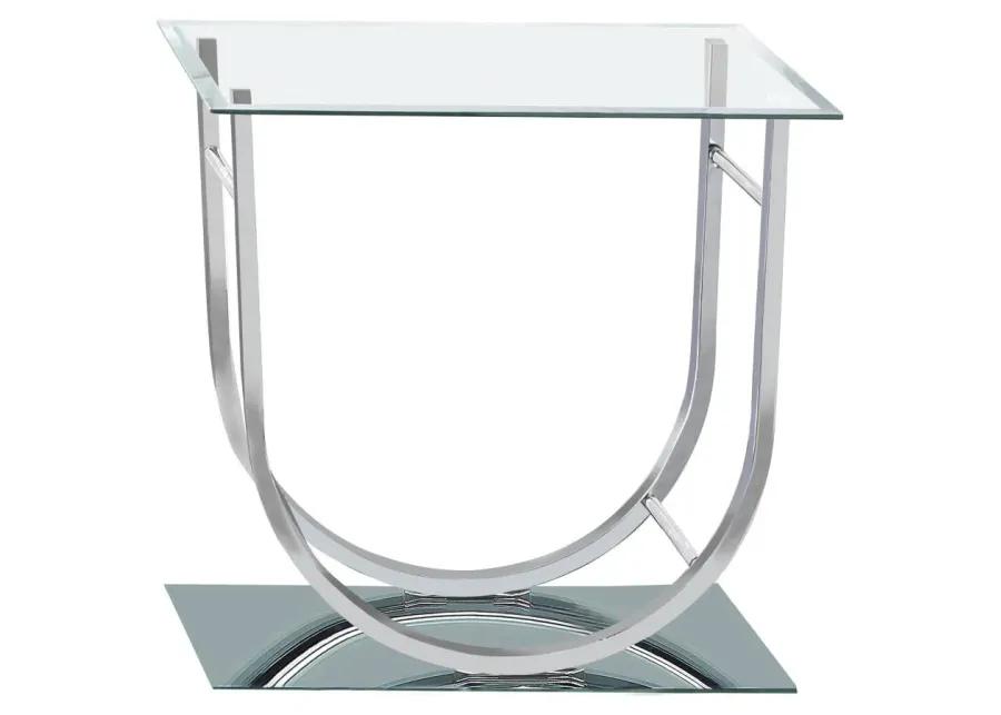 Danville U-shaped End Table Chrome