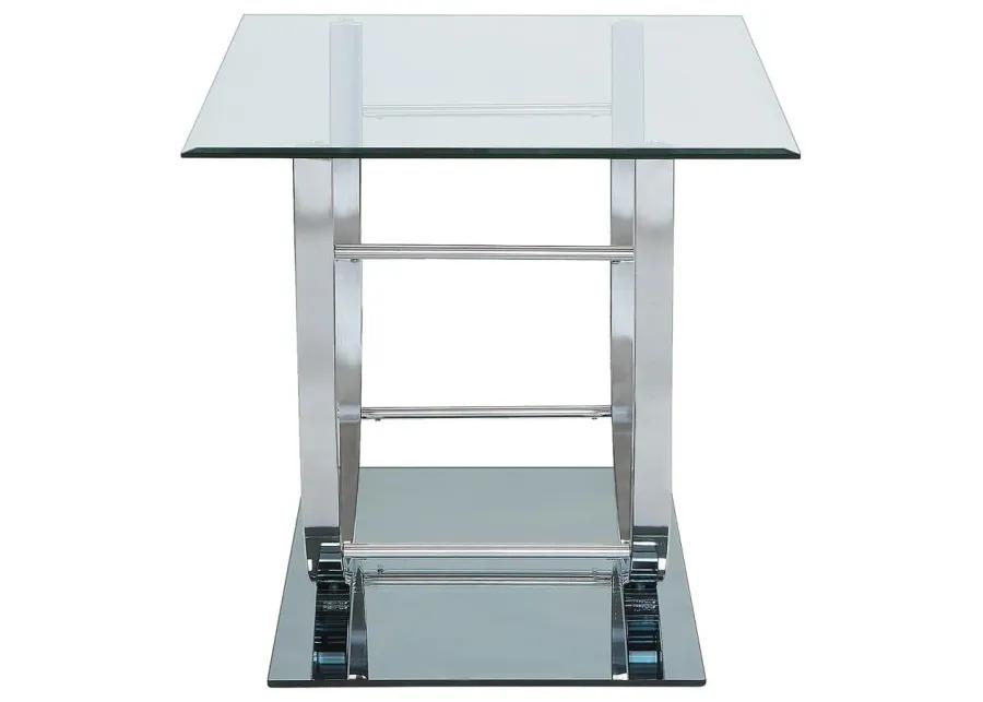 Danville U-shaped End Table Chrome