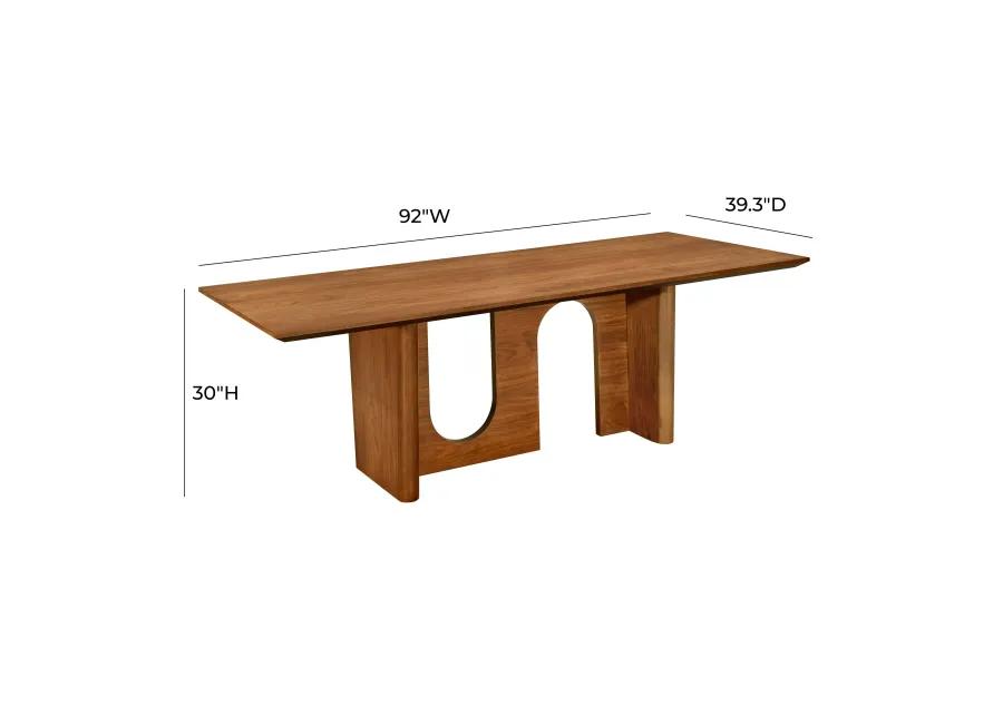 Satra Walnut Rectangular Dining Table