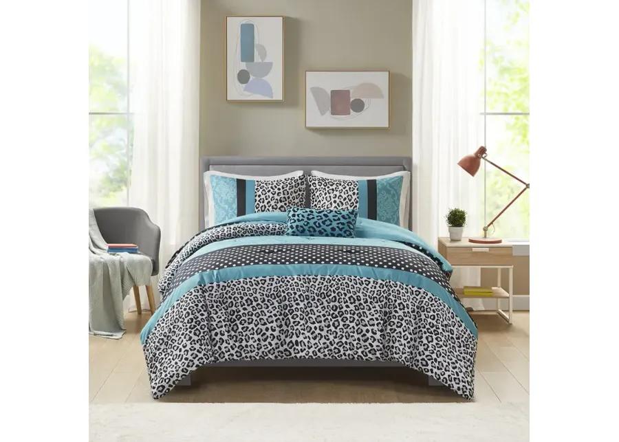 Mi Zone Chloe Teal Comforter Set