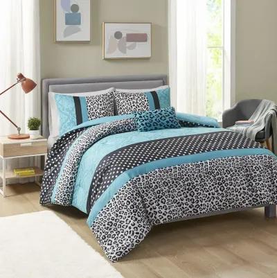 Mi Zone Chloe Teal Comforter Set