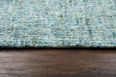 Talbot Teal Tweed Wool 5' x 8' Rectangle Rug