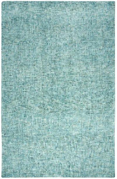 Talbot Teal Tweed Wool 5' x 8' Rectangle Rug