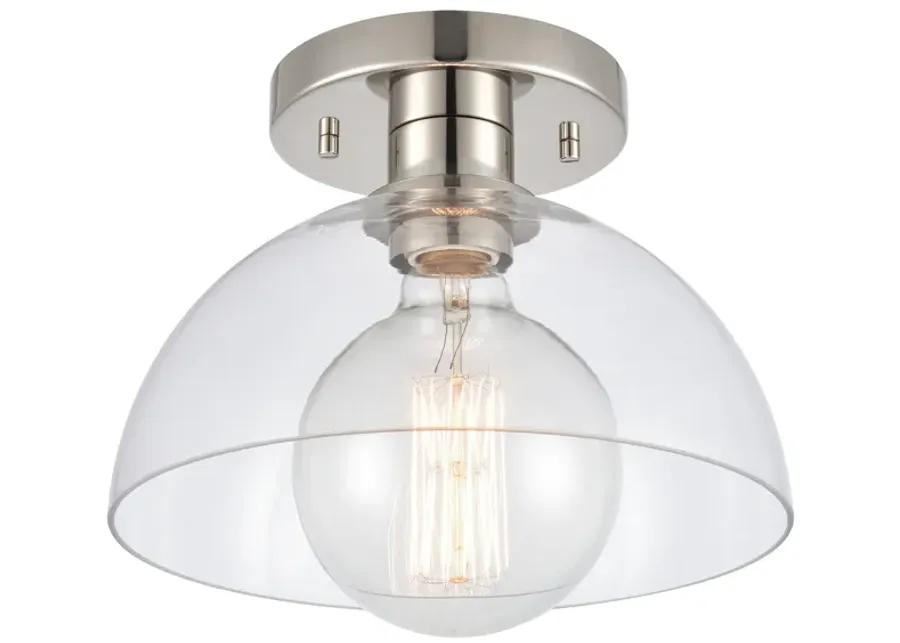 Julian 10'' Wide 1-Light Semi Flush Mount - Polished Nickel