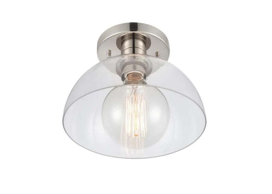 Julian 10'' Wide 1-Light Semi Flush Mount - Polished Nickel