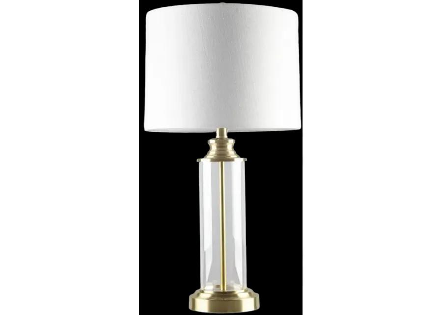 510 Design Clarity Gold Glass Cylinder Table Lamp Set of 2