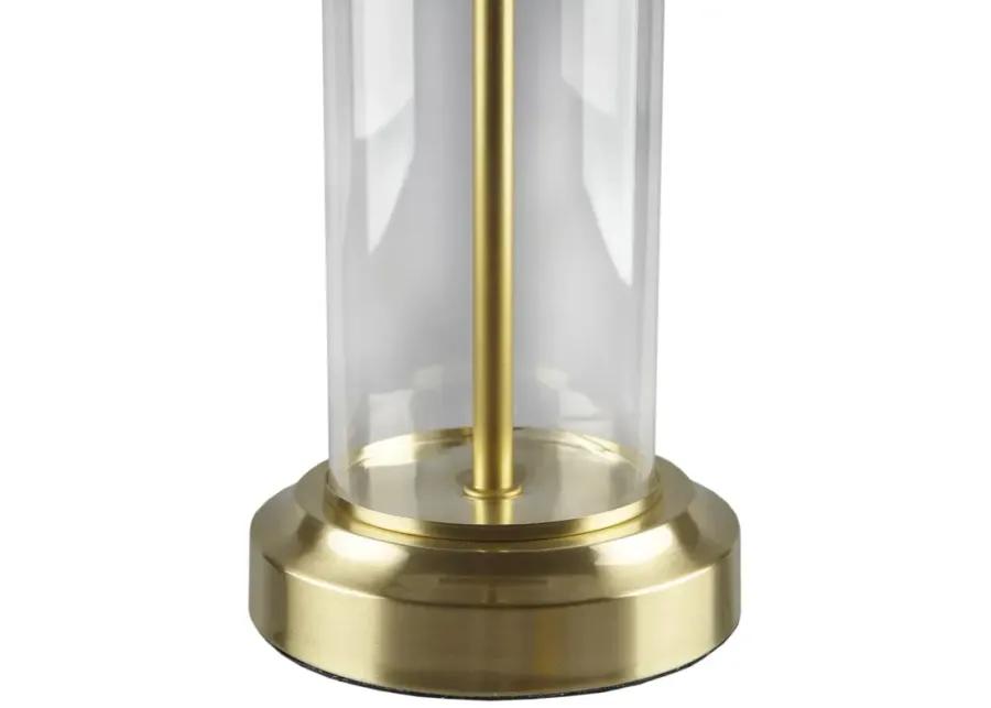 510 Design Clarity Gold Glass Cylinder Table Lamp Set of 2