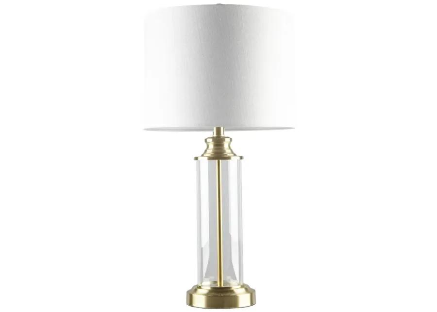 510 Design Clarity Gold Glass Cylinder Table Lamp Set of 2