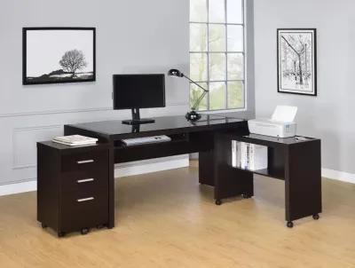 Skeena 3-piece Home Office Set Cappuccino