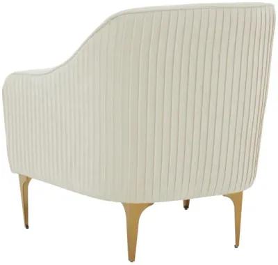 Serena Cream Velvet Accent Chair