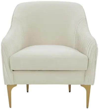 Serena Cream Velvet Accent Chair