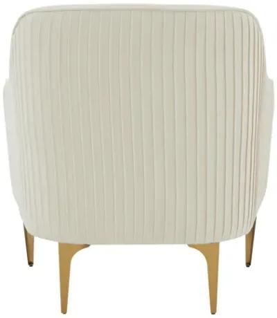 Serena Cream Velvet Accent Chair