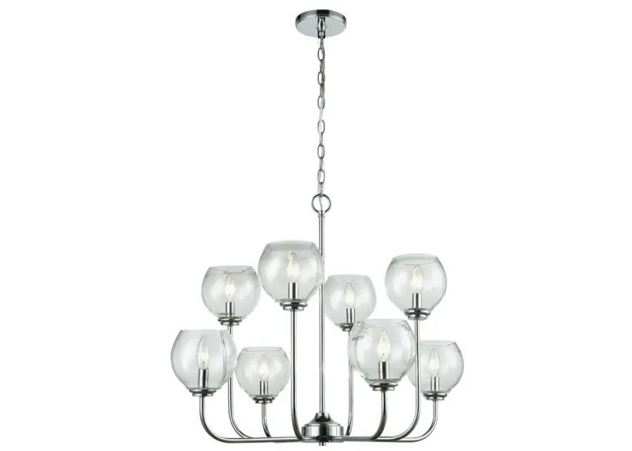 Emory 30" Wide 8-Light Chandelier - Polished Chrome