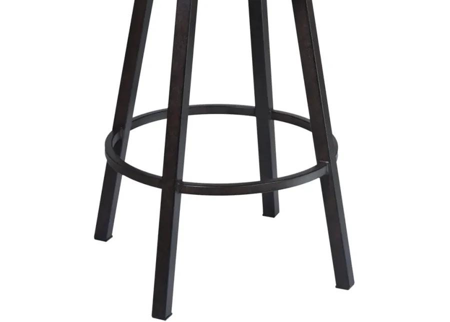 Titana 26" Barstool in Auburn Bay finish with Brown Pu upholstery