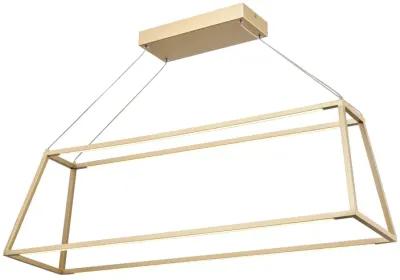 Minimalist 36" Wide LED Linear Chandelier - Soft Gold