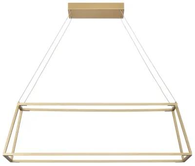 Minimalist 36" Wide LED Linear Chandelier - Soft Gold