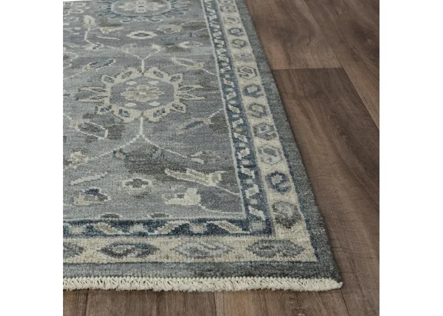 Ashton Gray  Hand Spun Wool/Tencel 6' x 9' Rectangle Rug