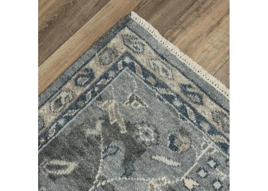 Ashton Gray  Hand Spun Wool/Tencel 6' x 9' Rectangle Rug