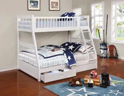 Banffshire Twin over Full 2-Drawer Bunk Bed White