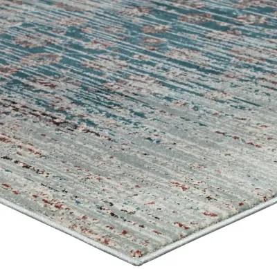 Hesper  Distressed Contemporary Floral Lattice 5x8 Area Rug