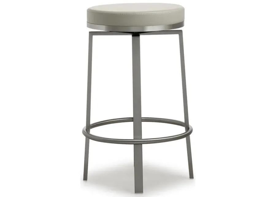 pratt grey swivel counter stool - set of 2