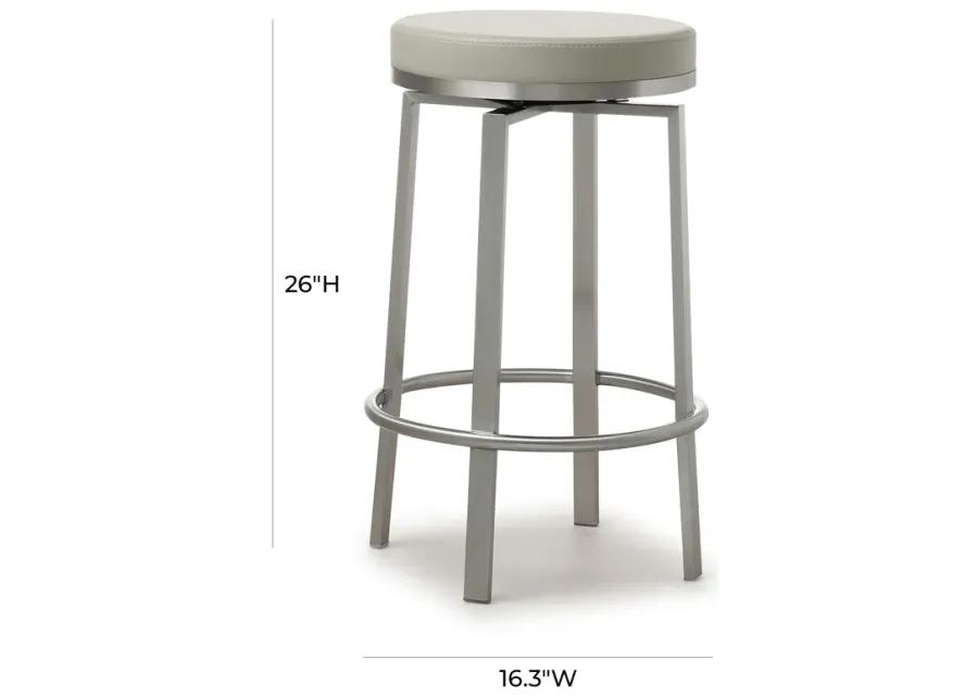 pratt grey swivel counter stool - set of 2