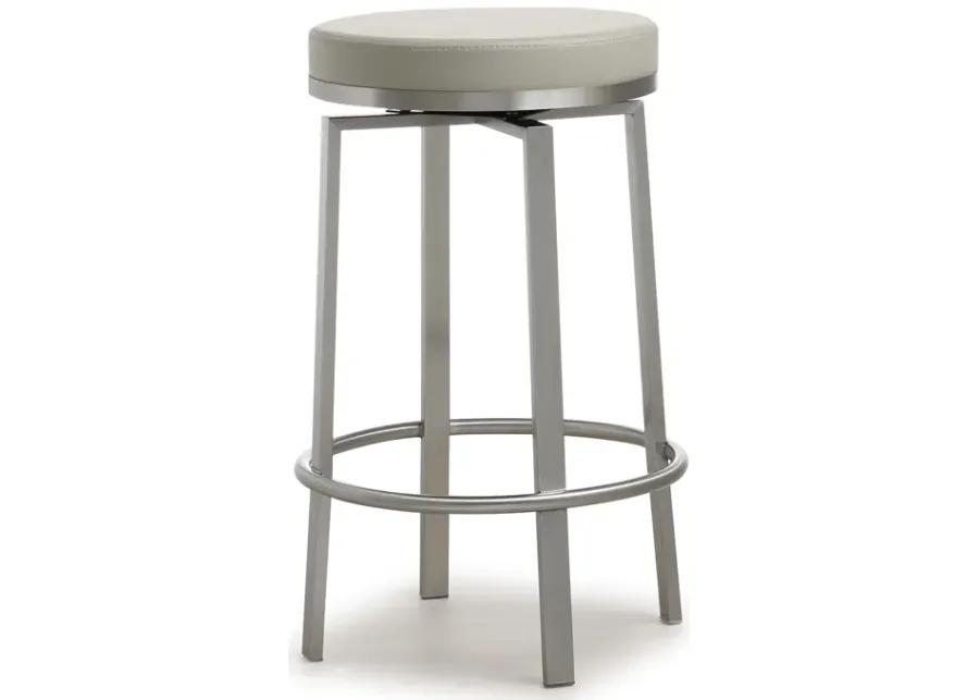 pratt grey swivel counter stool - set of 2