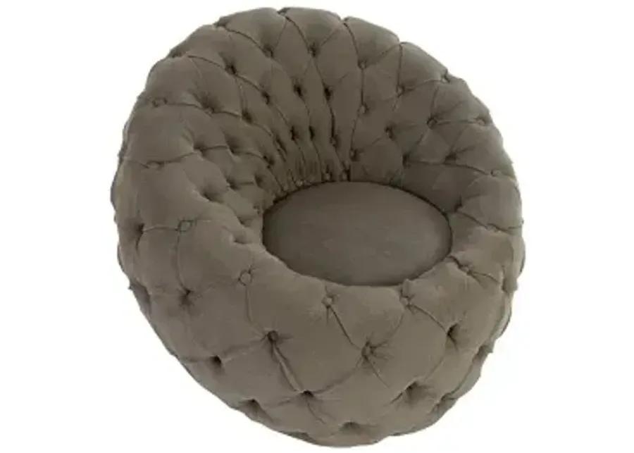 egg chair, ramie gray