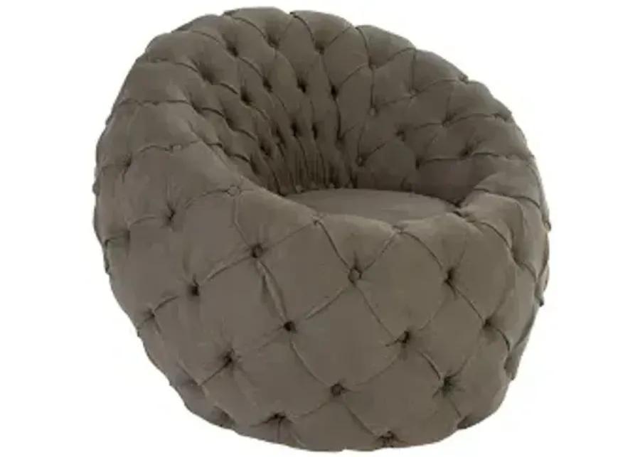 egg chair, ramie gray