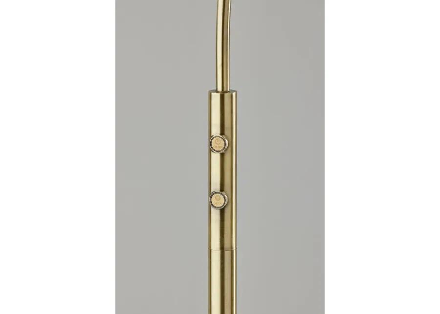 Zane LED Floor Lamp w. Smart Switch- Antique Brass