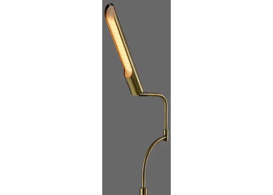 Zane LED Floor Lamp w. Smart Switch- Antique Brass