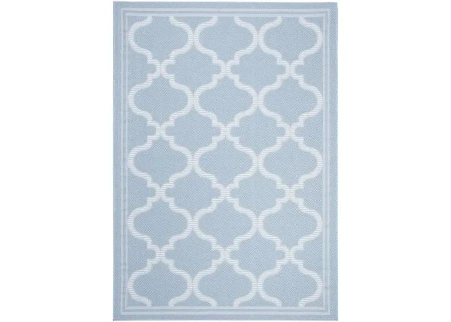 Safavieh BERMUDA 800 Collection BMU810M-7SQ Light Blue / Ivory 6'-7" X 6'-7" Square