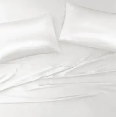 Madison Park Essentials Satin White Luxury 2 PC Pillowcases