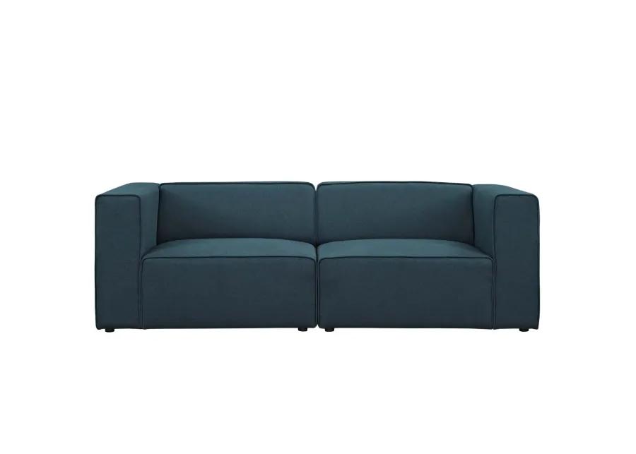 Mingle 2 Piece Upholstered Fabric Sectional Sofa Set