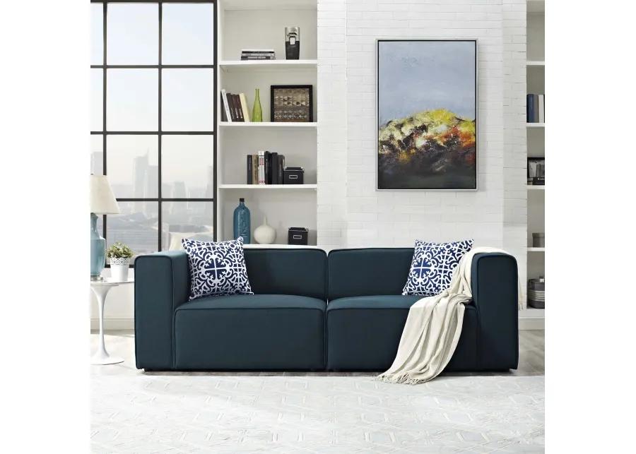 Mingle 2 Piece Upholstered Fabric Sectional Sofa Set