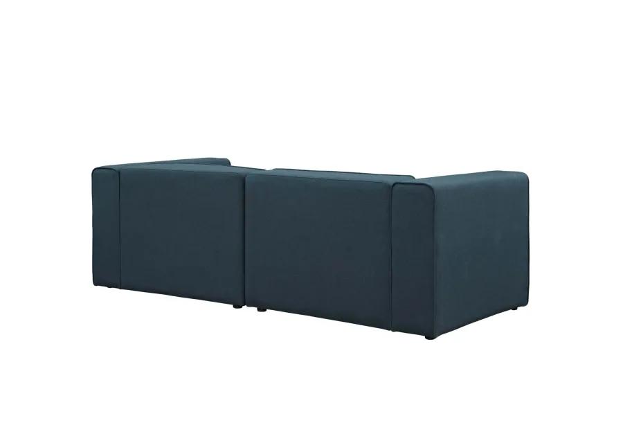 Mingle 2 Piece Upholstered Fabric Sectional Sofa Set